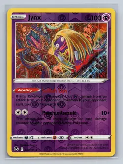 Jynx 062/195 Uncommon Silver Tempest Pokemon Reverse Holo Lightly Played - Image 1