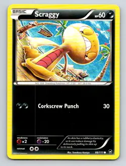 Scraggy 66/111 Common Furious Fists Pokemon Lightly Played - Image 1