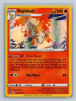 Rapidash 022/195 Holo Rare Silver Tempest Pokemon Holo Lightly Played - Image 1