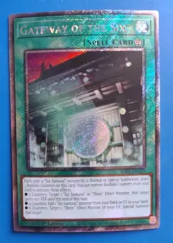 Near Mint Yugioh Gateway of the Six RA03-EN229 Platinum Secret Rare 1st Edition - Image 1