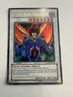 CHAOS KING ARCHFIEND TSHD-EN041 1st EDITION ULTRA RARE YUGIOH TCG NM - Image 1