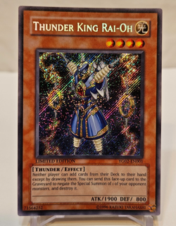 Thunder King Rai-Oh YG02-EN001 Secret Rare Limited Edition Yugioh 2005 - Image 1