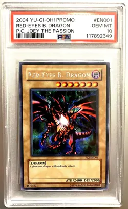 Yugioh 2004 Red-Eyes Black Dragon PCJ-EN001 - PRISMATIC SECRET RARE GBA PSA 10 - Image 1
