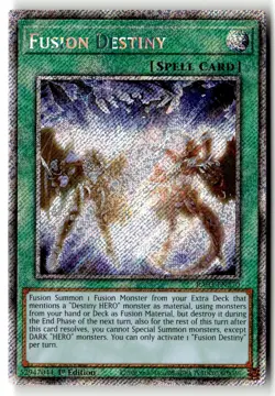 Fusion Destiny (Platinum Secret Rare) RA03-EN270 Yu-Gi-Oh 1st Edition LP - Image 1