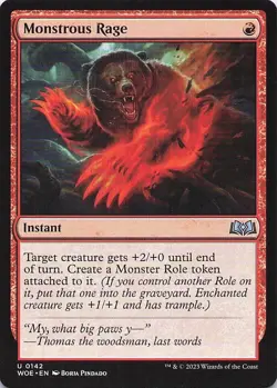 Monstrous Rage Wilds of Eldraine Regular - Image 1