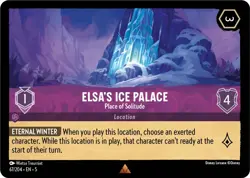 Elsa's Ice Palace Place of Solitude 67/204 Rare Shimmering Skies Disney Lorcana - Image 1