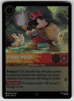 Minnie Mouse Daring Defender Cold Foil Disney Lorcana Promo Cards 35 NM - Image 1
