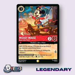 Mickey Mouse Brave Little Prince 111/204 Legendary Fabled LP Disney Lorcana - Image 1