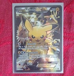 Pokemon TCG Pikachu EX XY124 XY Set Promo Holo Card English Standard Size - Image 1