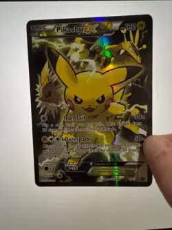 Pikachu EX XY124 Promo Holo EX Pokemon TCG Card 2016 English LP - Image 2