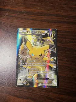 Pokemon Pikachu EX XY124 Black Star Promo 2016 Holo Card TCG - Image 1