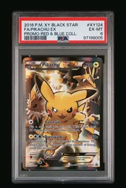 Pikachu EX XY124 Black Star Promo 2016 Holo Pokemon Card TCG - PSA 6 - Image 1