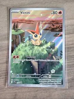 Pokemon TCG Victini Full Art Holo Black Star Promo Card 208 NM Condition - Image 1
