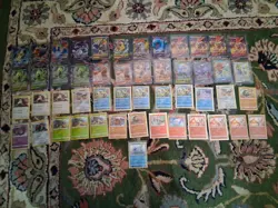 Lot Of 50 Pokemon Sword & Shield Base set Cards. 24 V Cards & 26 Holo Cards. - Image 1