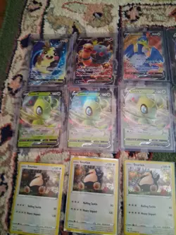 Lot Of 50 Pokemon Sword & Shield Base set Cards. 24 V Cards & 26 Holo Cards. - Image 2