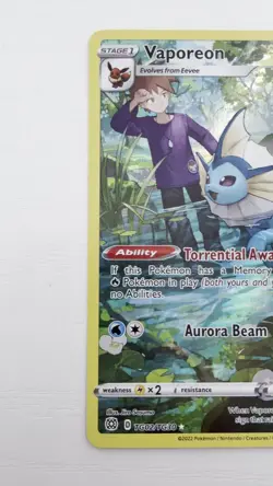 Vaporeon TG02/TG30 SWSH Brilliant Stars Trainer Gallery Pokemon TCG English Card - Image 2