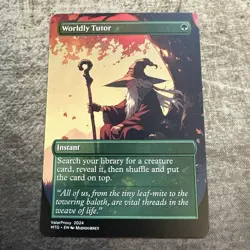 Worldly Tutor - Custom Art MTG Magic The Gathering Playtest Card - Image 1