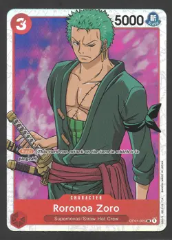 Roronoa Zoro OP01-025 (Super Rare) ROMANCE DAWN ONE PIECE Card Game English NM - Image 1
