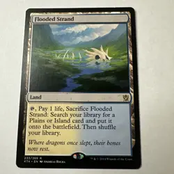 Flooded Strand Khans of Tarkir Land Rare Card Magic: The Gathering - Image 1