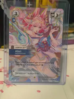 Overnumbered Ahri Inquisitive - Riftbound Spiritforged 227/221 Showcase Card - Image 1