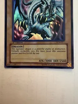 Yu-Gi-Oh! Blue-Eyes White Dragon LOB-001 1st Edition Ultra Rare Holo NM Ungrade - Image 2