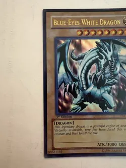 Yu-Gi-Oh! Blue-Eyes White Dragon LOB-001 1st Edition Ultra Rare Holo NM Ungrade - Image 3
