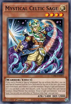 CORI-EN003 Celtic Mystic Starlight Rare 1st Ed YuGiOh - Image 1