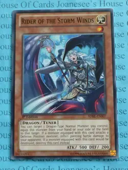 Rider of the Storm Winds SDBE-EN007 Common Yu-Gi-Oh Card 1st Edition New - Image 1