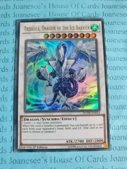 Trishula, Dragon of the Ice Barrier DUDE-EN014 Ultra Rare Yu-Gi-Oh Card 1st New - Image 1