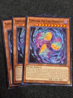 Yugioh! 3x Yomagna the Fire Phantom CORI-EN083 Common 1st Ed NM - Image 1