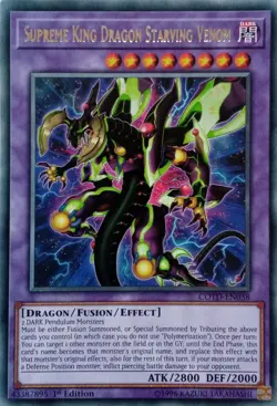 COTD-EN038 SUPREME KING DRAGON STARVING VENOM RARE 1ST EDITION YuGiOh CARD - Image 1