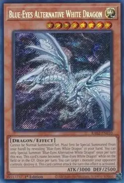 BLUE-EYES ALTERNATIVE WHITE DRAGON * 1ST EDITION SECRET RARE RA02-EN010 YUGIOH! - Image 1