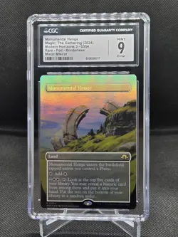 MTG Modern Horizons 3 Foil Borderless Monumental Henge ERROR CGC Mint 9 - Image 1