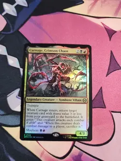 Carnage, Crimson Chaos Marvel's Spider-Man Foil MTG 0125 - Image 2