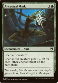 Ancestral Mask 119 WOC Commander: Wilds of Eldraine NM - Image 1