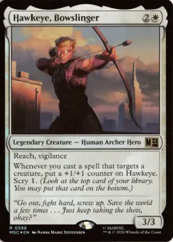 Hawkeye, Bowslinger FOIL 596 MSC Commander: Marvel Super Heroes NM - Image 1