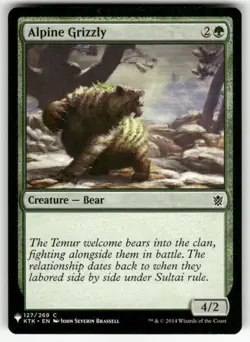 ALPINE GRIZZLY #127 MTG THE LIST REPRINTS - Image 1
