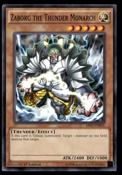 Zaborg the Thunder Monarch Structure Deck: Emperor of Darkness SR01-EN005 LP - Image 1