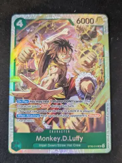 Bandai One Piece CCG ST-30 Monkey D. Luffy ST30-012 SR Foil 6000 P21 - Image 1