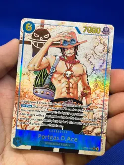 One Piece Carrying On His Will Portgas D Ace OP13-119 Alternate Alt Art SEC NM - Image 2