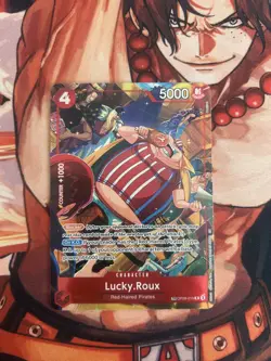 Lucky.Roux (TR) OP09-015 Treasure Rare A Fist of Divine Speed One Piece Foil NM - Image 1