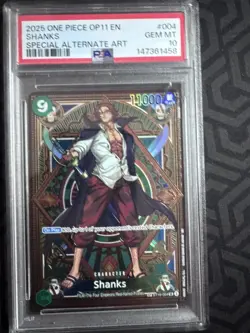 PSA 10 SHANKS ST16-004 SP ONE PIECE OP11 FIST OF DIVINE SPEED ENG ALT ART GEM - Image 1