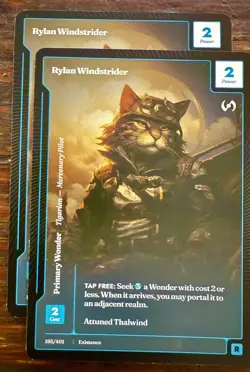 Wonders of the First RYLAN WINDSTRIDER Rare #193/401 Thalwind Existence NM - Image 1