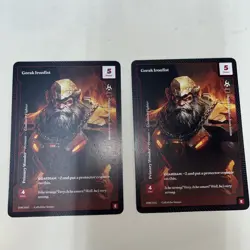 2X Wonders of The First Gorak Ironfist Epic Call Of The Stones #098 Two Cards - Image 2