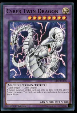 Cyber Twin Dragon Legendary Dragon Decks LEDD-ENB26 Yugioh LP - Image 1