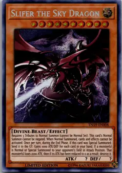 Slifer the Sky Dragon TN19-EN008 2019 Gold Sarcophagus Tin Yu-Gi-Oh Limited LP - Image 1