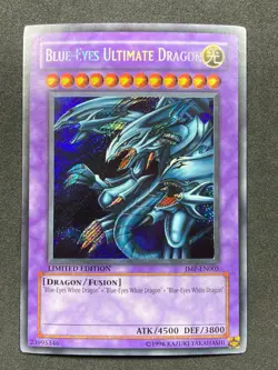 Yu-Gi-Oh! Blue-Eyes Ultimate Dragon JMP-EN005 Shonen Jump Promo Secret Rare LP - Image 1
