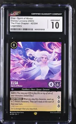 CGC 10 2023 Disney Lorcana Elsa Spirit of Winter PSA BGS Chapter 1 EN 1 - Image 1