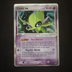 Pokemon TCG Celebi EX Ultra Rare Card 17/17 Pop Series 2 Promo LP- - Image 1