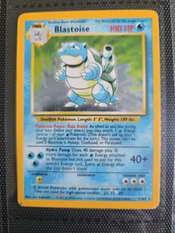 Blastoise 2/102 Base Set Holo Rare Pokemon Card 1999 WOTC TCG Vintage Pokemon - Image 2